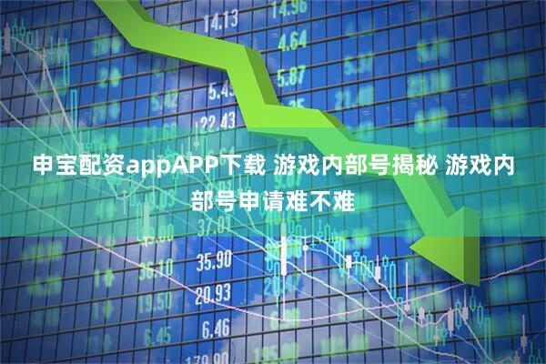 申宝配资appAPP下载 游戏内部号揭秘 游戏内部号申请难不难